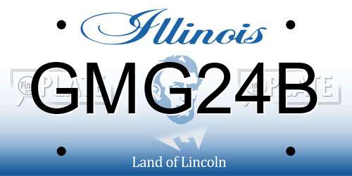 GMG24B Illinois License Plate