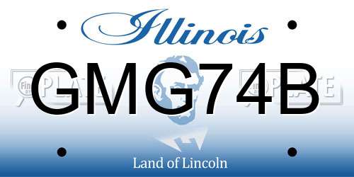 GMG74B Illinois License Plate