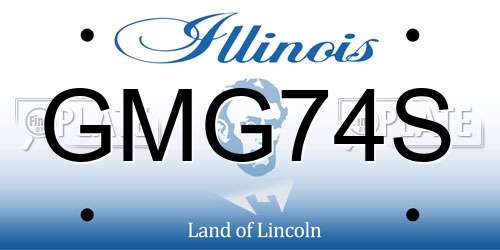 GMG74S Illinois License Plate