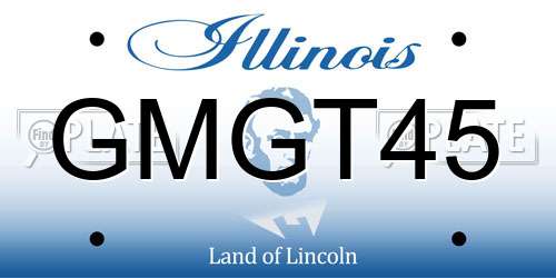 GMGT45 Illinois License Plate