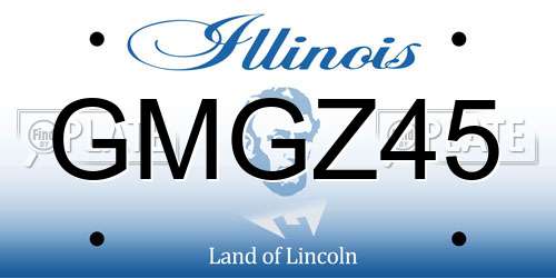 GMGZ45 Illinois License Plate