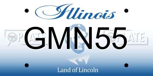GMN55 Illinois License Plate