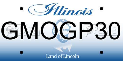 GMOGP30 Illinois License Plate