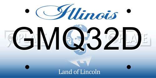 GMQ32D Illinois License Plate