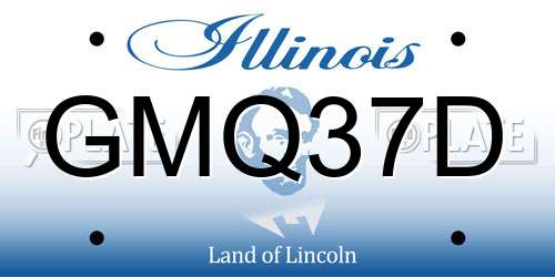 GMQ37D Illinois License Plate