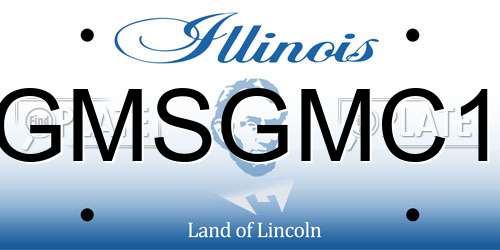 GMSGMC1 Illinois License Plate