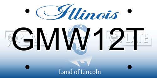 GMW12T Illinois License Plate