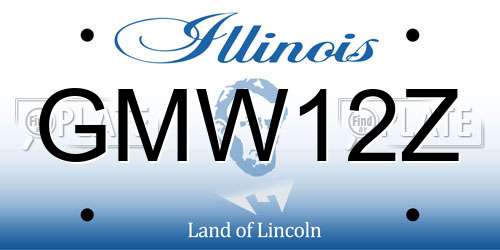 GMW12Z Illinois License Plate