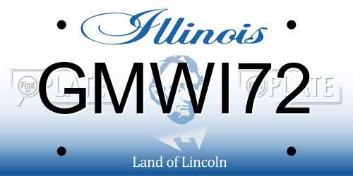 GMWI72 Illinois License Plate