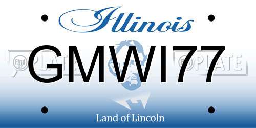GMWI77 Illinois License Plate