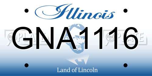 GNA1116 Illinois License Plate