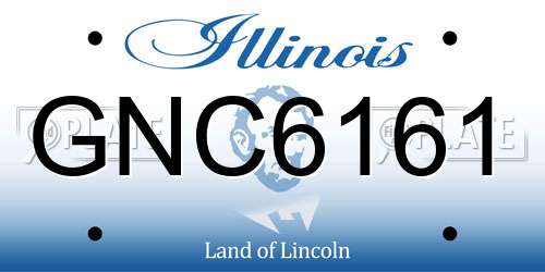 GNC6161 Illinois License Plate