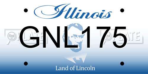 GNL175 Illinois License Plate