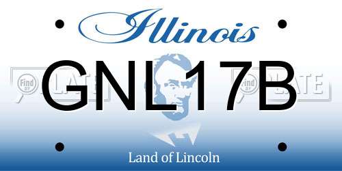 GNL17B Illinois License Plate