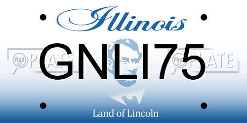GNLI75 Illinois License Plate
