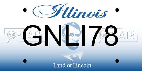GNLI78 Illinois License Plate