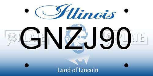 GNZJ90 Illinois License Plate