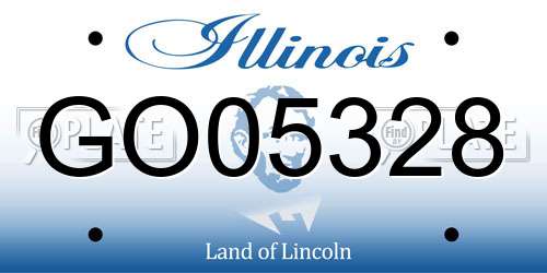GO05328 Illinois License Plate