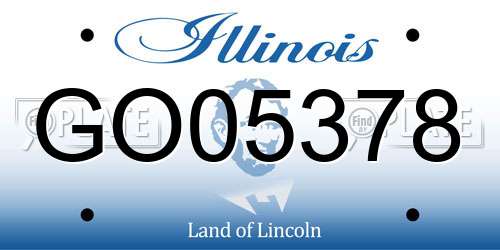 GO05378 Illinois License Plate