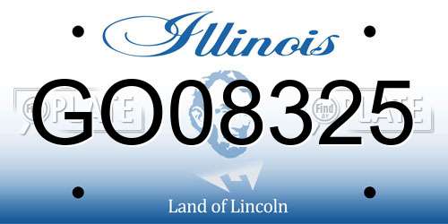 GO08325 Illinois License Plate
