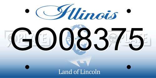 GO08375 Illinois License Plate