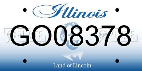 GO08378 Illinois License Plate