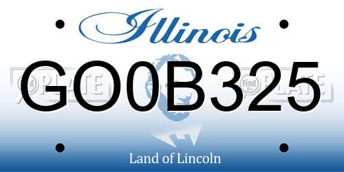 GO0B325 Illinois License Plate