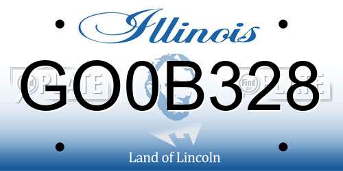 GO0B328 Illinois License Plate