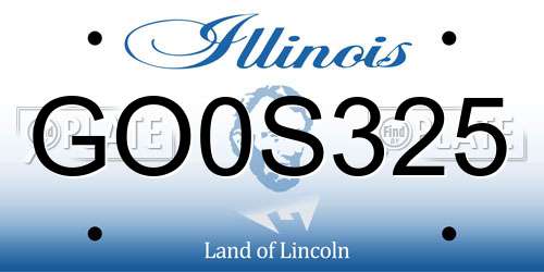GO0S325 Illinois License Plate