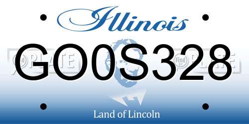 GO0S328 Illinois License Plate