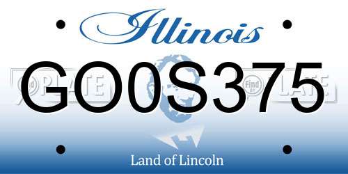 GO0S375 Illinois License Plate