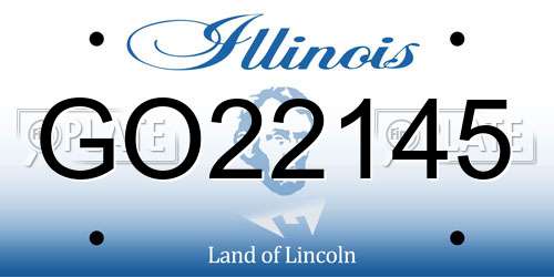 GO22145 Illinois License Plate