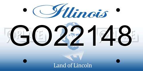 GO22148 Illinois License Plate