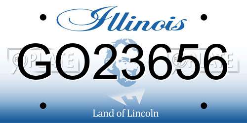 GO23656 Illinois License Plate