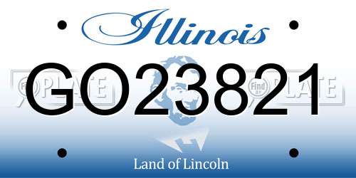 GO23821 Illinois License Plate