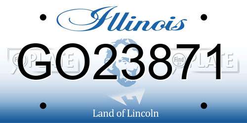GO23871 Illinois License Plate