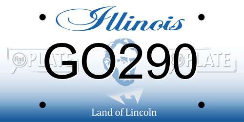 GO290 Illinois License Plate