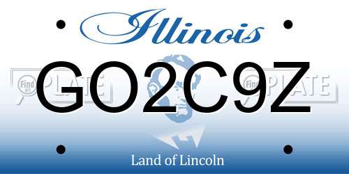 GO2C9Z Illinois License Plate