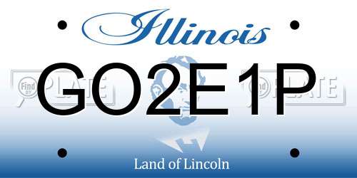 GO2E1P Illinois License Plate
