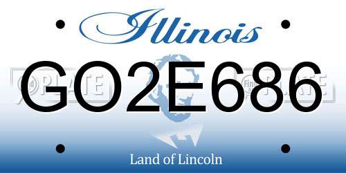 GO2E686 Illinois License Plate
