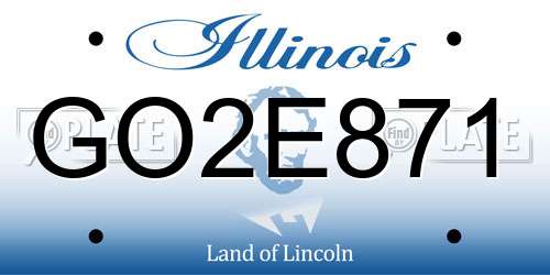 GO2E871 Illinois License Plate