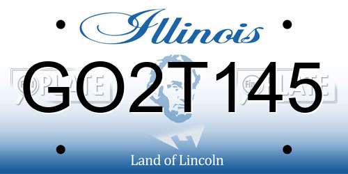GO2T145 Illinois License Plate
