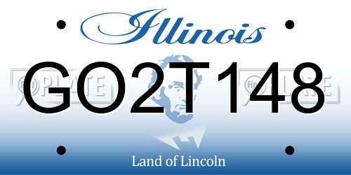 GO2T148 Illinois License Plate