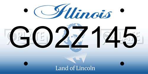 GO2Z145 Illinois License Plate
