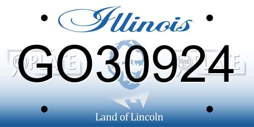 GO30924 Illinois License Plate