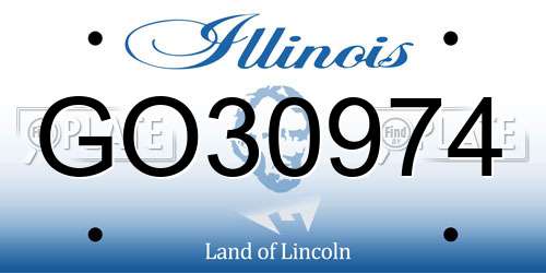 GO30974 Illinois License Plate