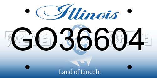 GO36604 Illinois License Plate
