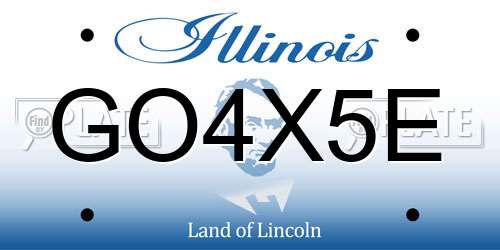 GO4X5E Illinois License Plate