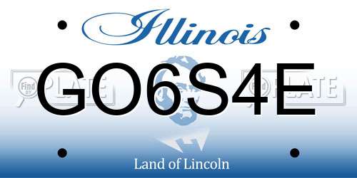GO6S4E Illinois License Plate