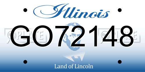 GO72148 Illinois License Plate